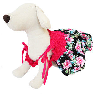 Casual Canine Black & Pink Hawaiian Breeze Sundress For Dogs