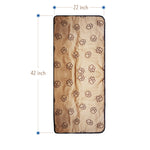Load image into Gallery viewer, Cruising Companion Single Car Seat Cover Camel with Dark Brown Paw Print Pattern for Travel with Dogs for No Messy Hair on seats Full Size measurements 42 Inch x 22 Inch 

