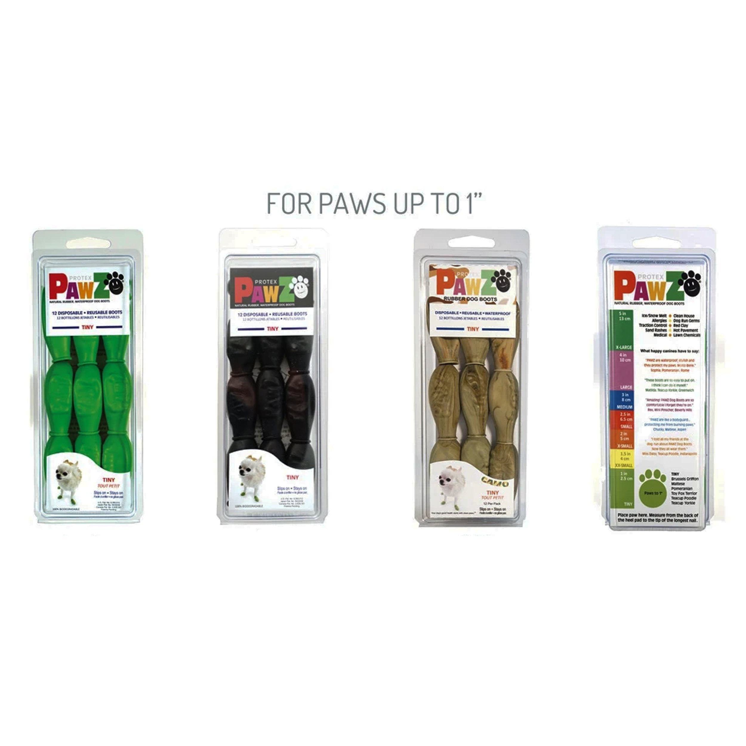 PAWZ Rubber Protective Dog Boots