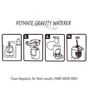 Petmate Gravity Waterer Pearl Silver